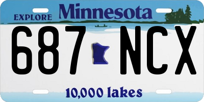 MN license plate 687NCX
