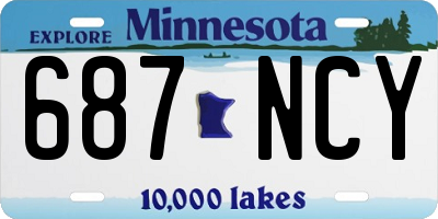 MN license plate 687NCY