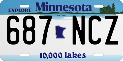 MN license plate 687NCZ