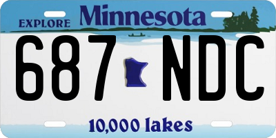 MN license plate 687NDC
