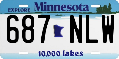 MN license plate 687NLW