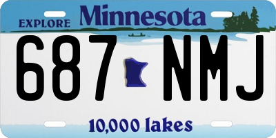 MN license plate 687NMJ