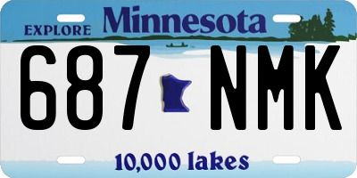 MN license plate 687NMK