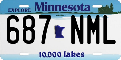 MN license plate 687NML