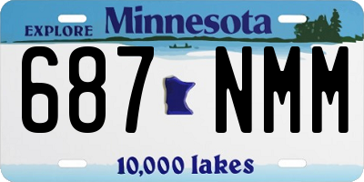 MN license plate 687NMM