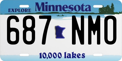 MN license plate 687NMO