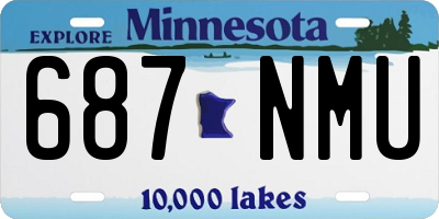 MN license plate 687NMU