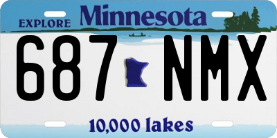 MN license plate 687NMX