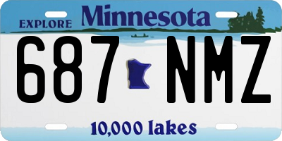 MN license plate 687NMZ
