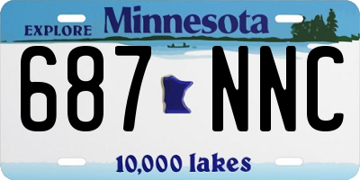 MN license plate 687NNC