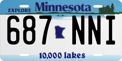 MN license plate 687NNI