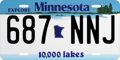 MN license plate 687NNJ