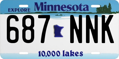 MN license plate 687NNK