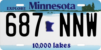 MN license plate 687NNW