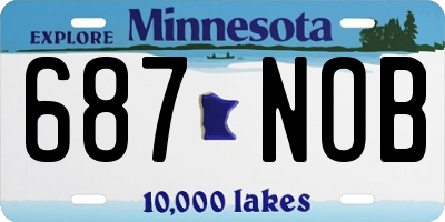 MN license plate 687NOB