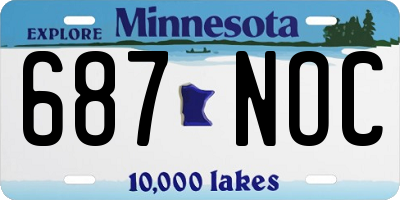 MN license plate 687NOC