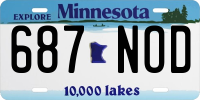 MN license plate 687NOD