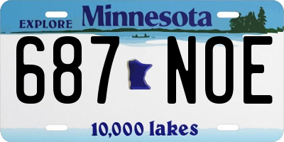 MN license plate 687NOE