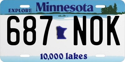 MN license plate 687NOK