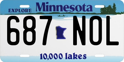 MN license plate 687NOL