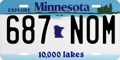 MN license plate 687NOM