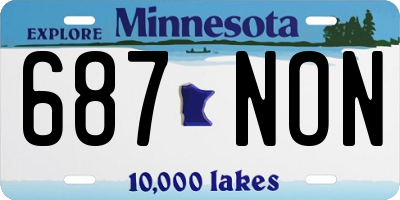 MN license plate 687NON