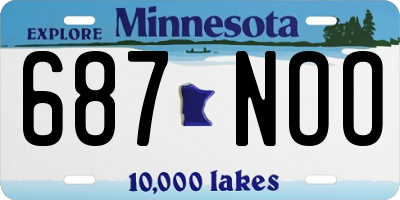 MN license plate 687NOO