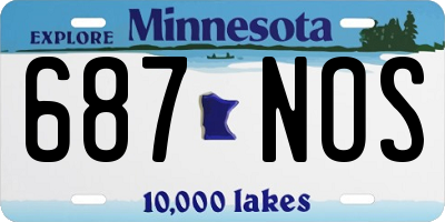MN license plate 687NOS