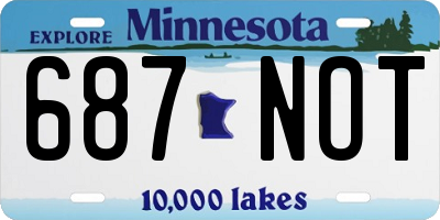 MN license plate 687NOT