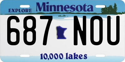 MN license plate 687NOU