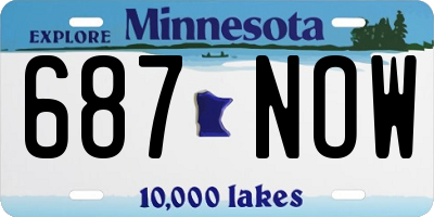 MN license plate 687NOW