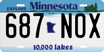 MN license plate 687NOX