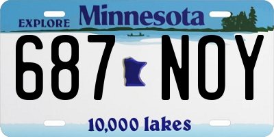 MN license plate 687NOY