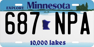 MN license plate 687NPA
