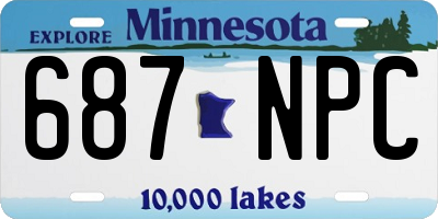 MN license plate 687NPC