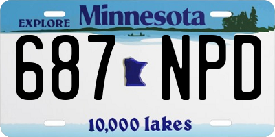 MN license plate 687NPD