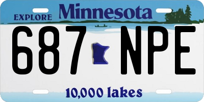 MN license plate 687NPE