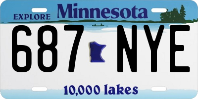 MN license plate 687NYE