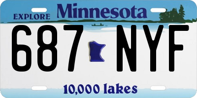 MN license plate 687NYF
