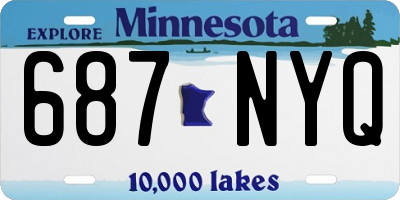MN license plate 687NYQ