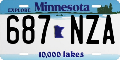 MN license plate 687NZA