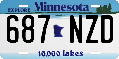 MN license plate 687NZD