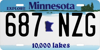 MN license plate 687NZG