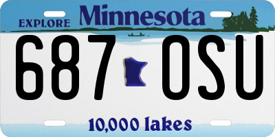 MN license plate 687OSU
