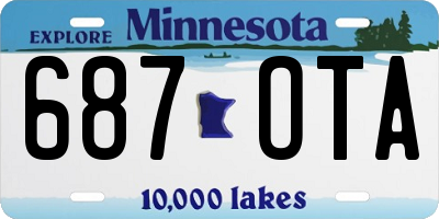 MN license plate 687OTA