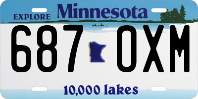 MN license plate 687OXM