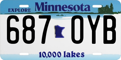 MN license plate 687OYB