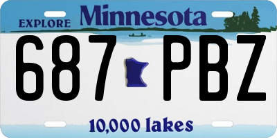 MN license plate 687PBZ