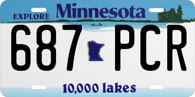MN license plate 687PCR