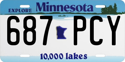 MN license plate 687PCY